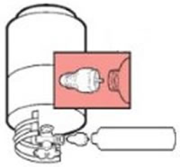 画像2: USプロパンスモールボンベ用　充填アダプター（タンク直付け） (2)