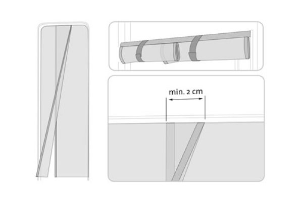 最低2cmは重ねて。