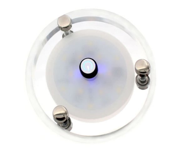 画像1: LEDライト　スイッチ付　クリスタル　丸型 (1)