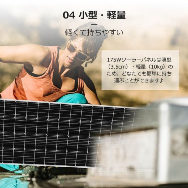 画像8: ソーラーパネル単結晶 175W【G2モデル】 (8)