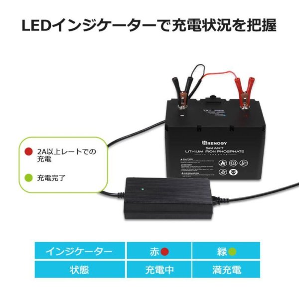 画像4: リン酸鉄リチウムイオンバッテリー専用充電器12V 20A (4)
