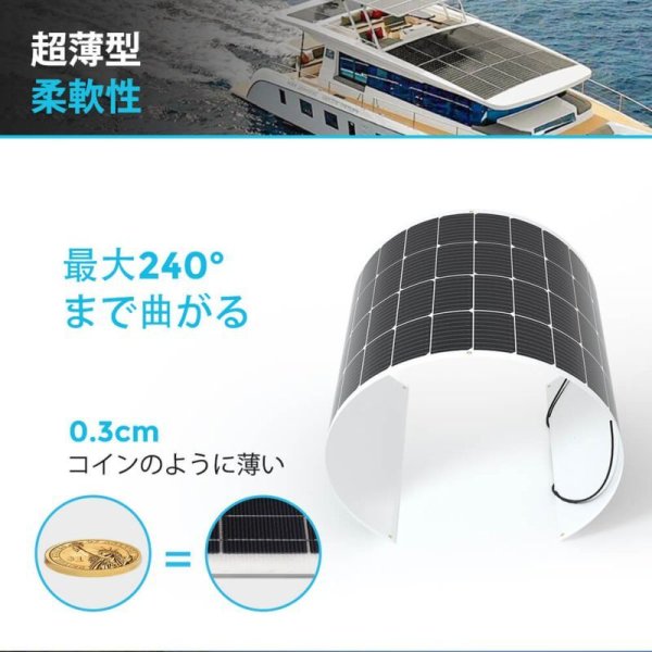 画像11: フレキシブルソーラーパネル 200W (11)