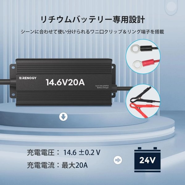 画像3: 12V 20A AC-DC リン酸鉄リチウムイオンバッテリー専用充電器 (3)