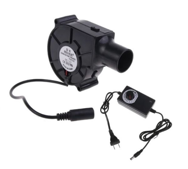 画像1: バーベキューファン　エアーブロワー　100V　スピ－ドコントローラー付 (1)