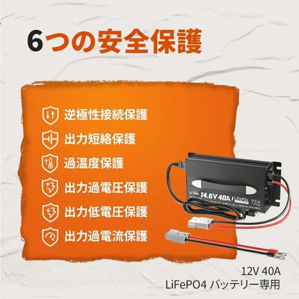 画像7: LiTime 12V40A バッテリー充電器 (7)