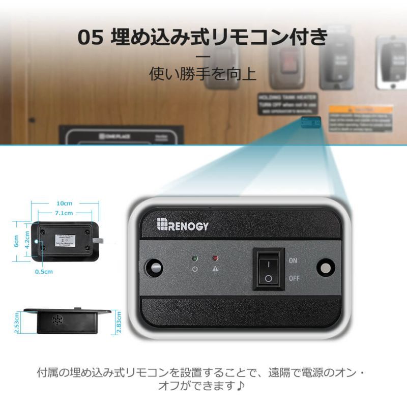 割引販促 Renogy 1000W 純正弦波 インバーター DC12VをAC100V